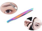 Professional Eyebrow Tweezers with Comb ingrown Hair Plucking Eyelashes Extension Tweezers Personal Grooming Instruments Stainless Steel from Real Edge (Multi)