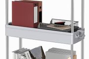FREE EXPRESS SHIPPING 3 Tier Storage Trolley, Trolley On Wheels with Handle, Hook, Lock Wheels, Kitchen Storage Unit, Narrow Shelving Unit for Kitchen Bathroom Laundry Room, Slide Out Bathroom Storage, Grey