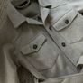 Belted shacket beige jacket Image 3