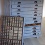 19th Century Wooden Printers Cabinet Image 6
