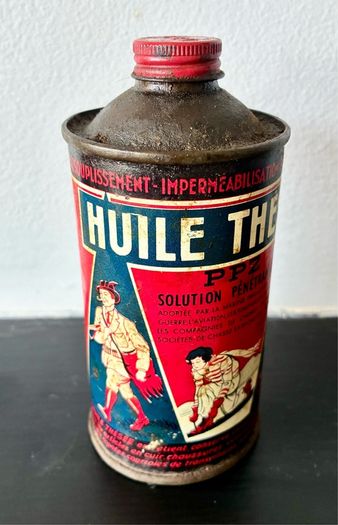Vintage French Leather Treatment Tin