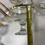 Set of six clear glass footed dessert dishes with gold-trimmed rims Image 5