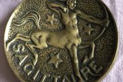 Max Le Verrier (1891-1973) Art-Deco Sagittarius/Sagittaire Zodiac Tray - Patinated Bronze, Signed
