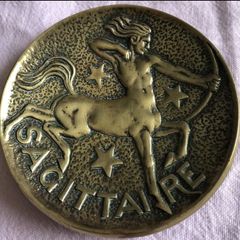 Max Le Verrier (1891-1973) Art-Deco Sagittarius/Sagittaire Zodiac Tray - Patinated Bronze, Signed