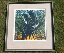 Chris Reid, 'Two for Joy' Linocut