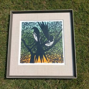 Chris Reid, 'Two for Joy' Linocut