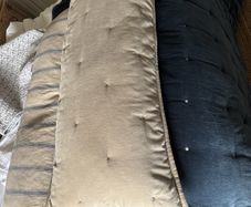 Large white company bolster velvet