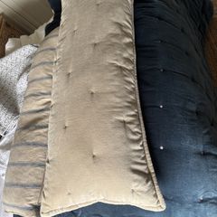 Large white company bolster velvet