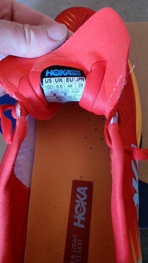 Hoka running shoes, size UK 9.5