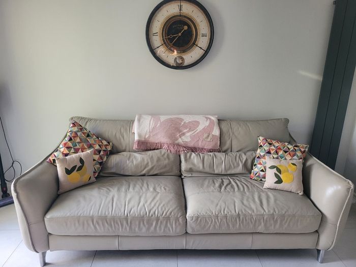 Leather Sofa (light grey)