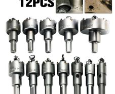 BRAND NEW 12Pcs 15mm-50mm Metal Hole Saw Tooth Kit Drill Bit Set Stainless Steel Alloy Wood Cutter Universal Metal Cutter Tool