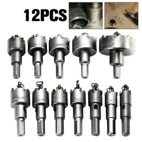 BRAND NEW 12Pcs 15mm-50mm Metal Hole Saw Tooth Kit Drill Bit Set Stainless Steel Alloy Wood Cutter Universal Metal Cutter Tool