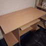Large Natural Computer Desk without Keyboard Desk & Storage Shelves Image 9