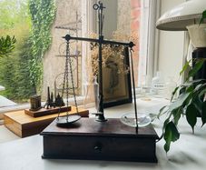 Antique Victorian Apothecary Scale with accessories