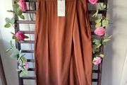 trousers Bnwt Zara wrap over front trousers size small rust brown shade