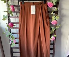 trousers Bnwt Zara wrap over front trousers size small rust brown shade