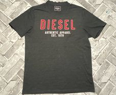 Diesel Mens Grey T-shirt Size Large