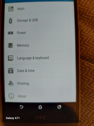 HTC One-M8, 1.8GB Ram, 16GB HDD, O2 network I think, working fine, Does show wear