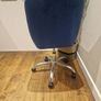 Blue Velvet Accent Office Swivel Chair Image 3