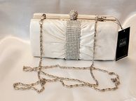 main image for ad Sparkling White Party Debs Prom Wedding Evening Clutch Purse Bag Handbag