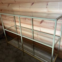 Gold glass shelf