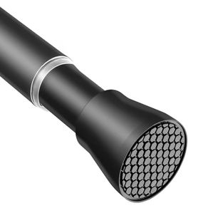 Tension Rods for Curtains 28 to 48Inch(70-130cm:22mm) Black Extendable Curtain Poles,Shower Curtain Pole Spring Tension Rod No Drill Adjustable Curtain Rod for Clothes Windows,Bathroom