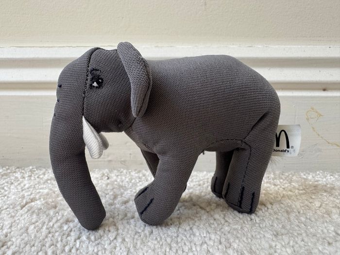 McDonalds Happy Meal African Elephant Figure 2008 soft approx. 8 cm. Used Please see photos