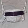 Handmade wedding ring cushion and flowergirl basket with purple detail Image 6
