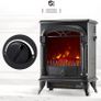 SALE Electric Fireplace Stove Heater with Log Wood Burner Effect - with Fire Flame Effect, Arch Design, Freestanding Portable, Wood Burning LED Light - 1750-1950 watts Image 5