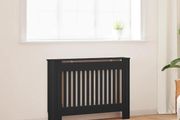Radiator Cover Black 112x19x81.5 cm MDF
