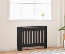 Radiator Cover Black 112x19x81.5 cm MDF