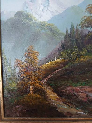 Vintage Oil Painting by L Parkinson