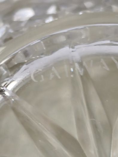 SMALL BONBON  vintage GALWAY trinity knot large Vintage Cut crystal BOWL.