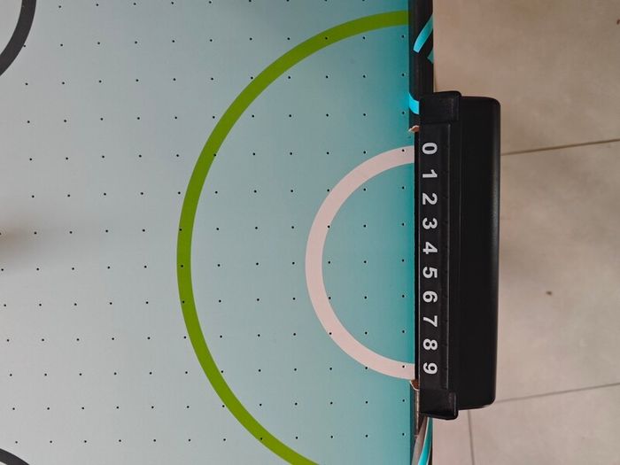Air hockey table.