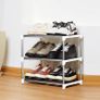 3 Tier White Shoe Rack, Shoe Rack Small, Mini Shoe Organizers, Slim Stackable Small Shoe Shelf Storage Shoe Stand Organizer for Hallway, Bedroom and Entryway Space Saving Image 2