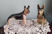 large Slyvac German Sheppard Dog Figurine+ Another