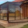 Tempered glass pergola with sliding door Image 4
