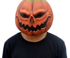 Pumpkin Mask Scary Latex Full Head Mask Fancy Dress Scarecrow Decoration Halloween Costume Party