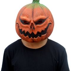 Pumpkin Mask Scary Latex Full Head Mask Fancy Dress Scarecrow Decoration Halloween Costume Party