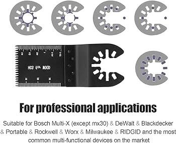 NEW SALE | 20 Pcs Mix Oscillating Saw Blades, Professional Wood/Metal Universal Multitool Quick Release Saw Blades Fit Fein Multimaster, Ryobi, Milwaukee, Bosch, Dremel, Dewalt, Rockwell, Makita and More