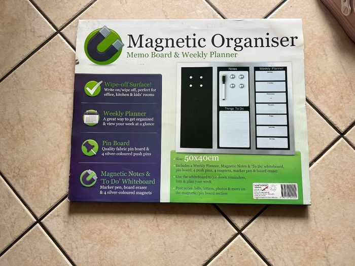 Masgnetic Memo Board Organisor