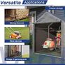 2.2M 1.6M Garden Waterproof Anti-UV Bike Storage Tent Bicycle Motorcycle Shed Shelter Outdoor Backyard Steel Frame PE Cover Zipper Door Large Grey Image 6