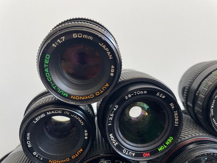 Chinon camera & 9x lenses Pentax K mount