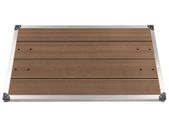 Outdoor Shower Tray WPC Stainless Steel 110x62 cm Brown