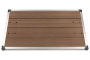 Outdoor Shower Tray WPC Stainless Steel 110x62 cm Brown