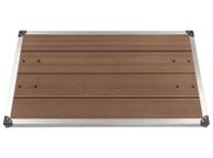 main image for ad Outdoor Shower Tray WPC Stainless Steel 110x62 cm Brown