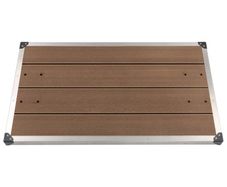 Outdoor Shower Tray WPC Stainless Steel 110x62 cm Brown