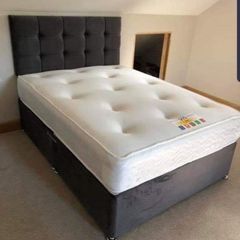New plush divan bed & MemoryFoam Orthopaedic Mattress
