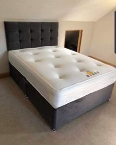 New plush divan bed & MemoryFoam Orthopaedic Mattress