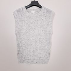 Soaked White Speckled Knit Sleeveless Vest Top Size M